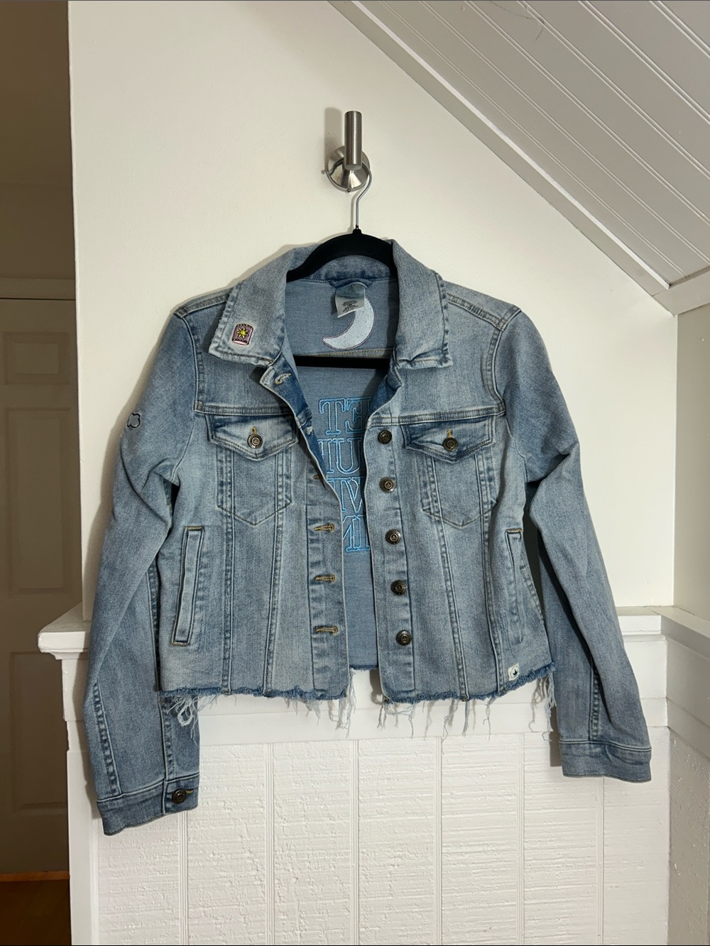 Disney Let Your Power Shine Denim Jean Jacket size XS